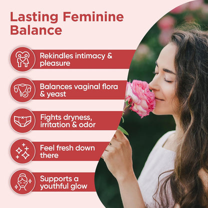 Radiancy Vaginal Probiotics for Vaginal Dryness, pH Balance Fights Itch, Odor