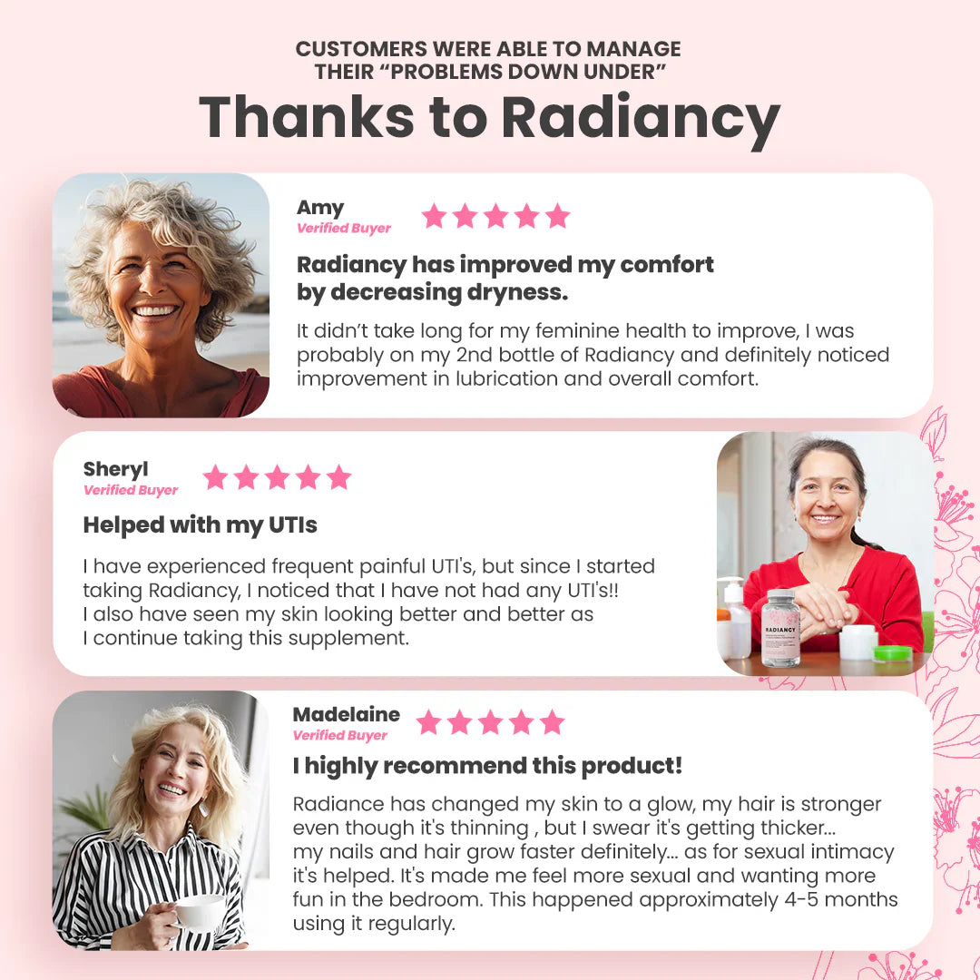 Radiancy Vaginal Probiotics for Vaginal Dryness, pH Balance Fights Itch, Odor